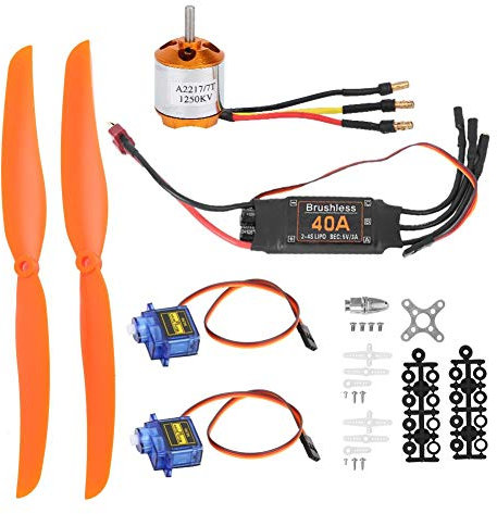 SUNGOOYUE RC Flugzeug Brushless Motor Set, A2212 1250KV Brushless Motor+40A ESC+SG90 9G Micro Servo und 8060 Propeller f¨¹r RC Flugzeug Upgrade Teil(Upgrade-Teil),Zubeh?r f¨¹r Modellflugzeuge