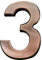 ETEC 4 Inch 3D Mailbox Number, Self Adhesive House Number Waterproof Door Street Number Stickers for Home Apartment (NO.3)