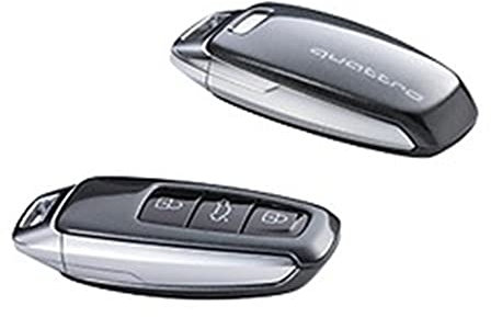 Audi 4N0071208BZ7S Coque de clé avec Logo Quattro Uniquement pour clé 8Y0959754 4N0959754 (Gris Daytona)