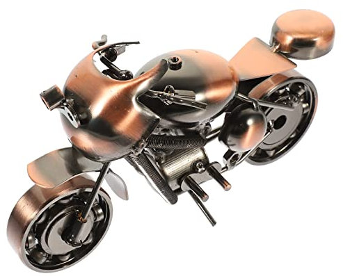 HOMSFOU Motorcycle for Boys and Girls Toy Motorbike Decorative Ornament Iron Craft Living Room Accessory