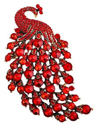 MOGSA Broche pour femme - 4 couleurs - Rouge