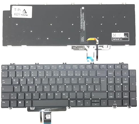 T-ProTek DEUTSCHE - Schwarz Tastatur Keyboard kompatibel für Dell Precision 15 5520