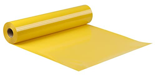 sourcing map Heat Transfer Vinyl Rolls, 12 x 35 Feet HTV Vinyl, Yellow HTV Vinyl Iron on Vinyl Heat Vinyl Design for Shirts, Pillows, Hand Bags, Hats