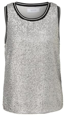 Comma Blusentop mit Pailletten