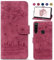 Bxithnr® Coque pour Xiaomi Redmi Note 8 (2019/2021), Protection Housse en Cuir PU Premium Etui à Rabat Pochette de Portefeuille et Magnétique Flip Folio Phone Case avec [Fonction Support] - Rouge