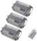 Qosneoun Portable Square Mesh Storage Bag, Portable Mesh Storage Bags, Mesh Cosmetic Pouch, Portable Mesh Zipper Cosmetic Bags Mesh Coin Purse Small (3Pcs-Gray)