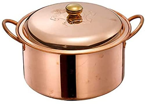 Brass Gas Stove Deep Thick Copper Pot Cooking Pot Copper Pot Cooking Pot Copper Pot Handmade Copper Pot