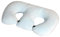 Zwillingskissen Stillkissen Multifunktionales Pflegekissen für Zwillinge stillendes Kissen Twin Pillow Baby Ausstattung für Schwangere Frauen Baumwollstoff Twin Stützkissen (Blau)