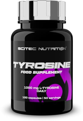 Scitec Nutrition Tyrosine - Bedingt essentielle Aminosäure | L-Tyrosin als Proteinbaustein - Einzelaminosäure-Formel - 100 Kapseln