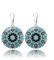 Boho Groß Mandala Design Rund Leicht Ohrringe Hängend Schmuck für Damen (Stil 17 - Hellblau)