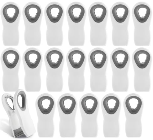 COOK WITH COLOR 20 Stück Beutelklammern mit Magnet - Lebensmittel-Clips, Chip-Clips, Beutelklammern zur Aufbewahrung von Lebensmitteln mit luftdichtem Verschluss, Snackbeutel und Lebensmittelbeutel