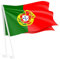 Piersando Autofahne Set 2 Stück Auto Fahne Fussball EM WM Länderflagge Fanartikel Land Flagge Autoset Eishockey Handball Basketball Portugal