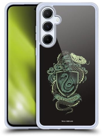 Head Case Designs Offizielle Harry Potter Slytherin Deathly Hallows XIV Soft Gel Handyhülle Hülle kompatibel mit Samsung Galaxy A55 5G
