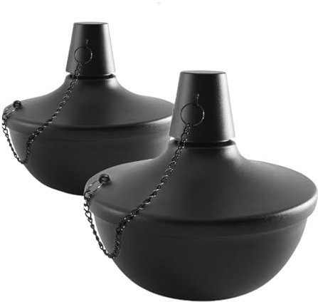 Citronella Tabletop Torch, 2 Pack Metal Tabletop Torch, Torch Refill Oil Light - 2 Metal Oil Burner Candles for Garden, Home, Patio, Deck, Gathering