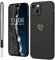 Mitetabo Hülle für iPhone 15 Handyhülle Gold Liebesher Silikon, iPhone 15 Case Mädchen Weich Slim Stoßfest Kratzfeste Süßes Gold Love Schutzhülle für iPhone 15 6.1 Schwarz