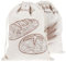 Ptwola 2 Pcs Homemade Bread Storage Bags Reusable Organic Natural Linen Sourdough Bags with Inner Lining Large Unbleached Drawstring Artisan Bread Storage Container Pouches Baking Supplies