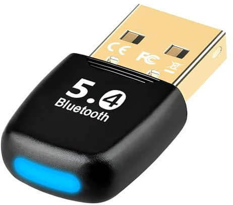 SMCEHEYA Bluetooth Adapter PC USB 5.4 Bluetooth Dongle Geeignet für Win8.1 Win10 Win11 Bluetooth 5.4 USB Transmitter Empfänger für PC Bluetooth Empfänger Verbinden Maus Kopfhörer Tastatur Mikrofone