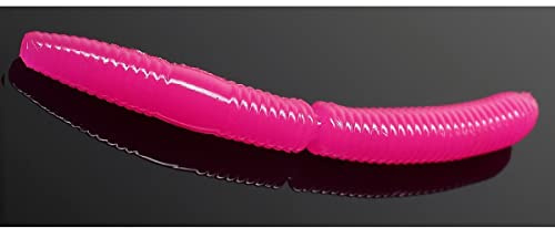 Libra Lures Fatty D'Worm Knoblauch Forellen Köder Tauwurm Imitation Zander Huchen Süßwasser Schwimmend 6,5cm 10 Stück Raubfisch