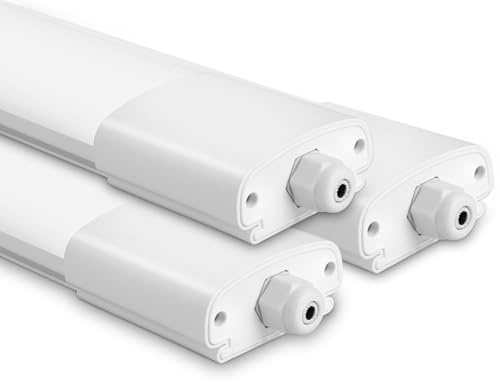 IEGLED 3er Pack LED Feuchtraumleuchte 120CM, 36W 4000LM Deckenleuchte 4000K Neutralweiß, LED Lampe Feuchtraumlampe IP65, Röhre 120CM als Wannenleuchte, Schlafzimmerlampe, Badezimmer