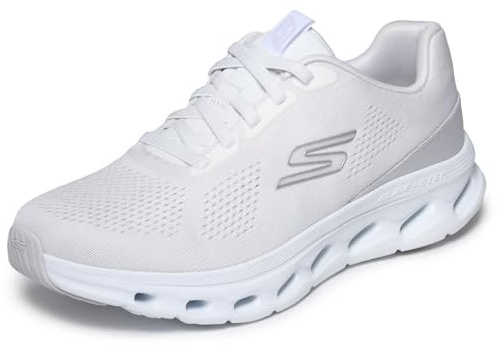 Skechers Herren Go Walk Glide-Step 2.0 Vic Turnschuhe, White Textile/Trim, 44.5 EU
