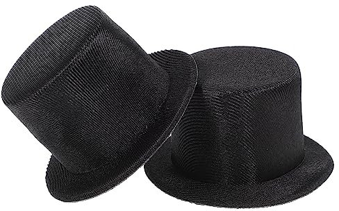 Garneck 2 Stück Mini Zylinder Hüte Für Puppen – Schwarze Deko-Hüte Für - Schneemann Bastelprojekte Und Kreative DIY Ideen Ideal Für Weihnachtsfeiern Und Festlichkeiten