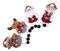 SOIMISS 4 Stück Weihnachtsanhänger aus Stoff Weihnachtsbaumdekorationen Weihnachtsfensteraufkleber Plüsch christbaumanhänger weihnachtsbaumanhänger weihnachtsdeko hängende Puppendekoration
