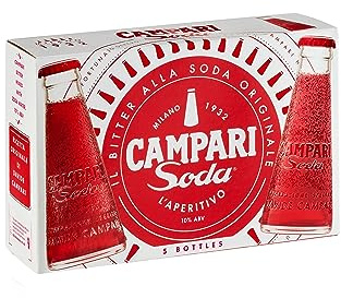 Campari Soda, Aperitif – Der beliebte italienische Aperitif Klassiker fix und fertig gemixt – Perfekter Drink für spontane Anlässe, After Work und als Party Präsent – 5 x 0,098 l (Packung mit 6)