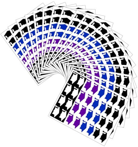 GLEAVI 20blätter Aufkleber Für Abschlusskappen Selbstklebende Kappenform - Aufkleber Für Studenten - Belohnungen Diy - Für Geschenketiketten Und Abschlusskarten Geeignet Für