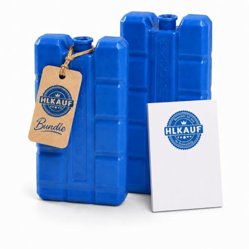 HLKauf Bundle Kühlakkus für Kühltasche Kühlbox 12h Lange Kühlung Leichte 200g je Kühlakku 155x8x4cm Kühlelemente Made in EU für Freizeit Sport Camping verschiede Sets & Block