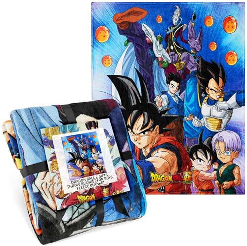 Dragon Ball Z Dragonball Kuscheldecke 130x150 cm für Kinder und Erwachsene, Anime Fleecedecke für Sofa oder Bett, Geschenk für Kinder Und Fans