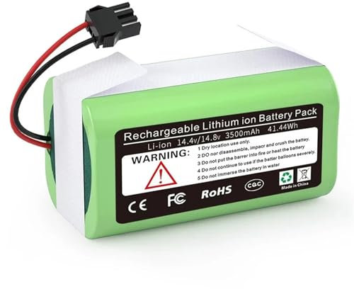 Batería De Iones De Litio De 14,4 V/14,8 V Y 3500 MAh, Compatible con Aspiradoras Robot Lefant M201, M210 Y M210b, Y con La Aspiradora Robot OKP K2.(2pcs)