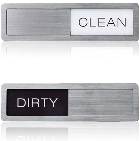 Clean/Dirty Magnet für Spülmaschine - Doppelseitiges Anzeigeschild (Rein/Schmutzig) - Praktische Küchenhelfer aus Metall - Wetterfeste & Kratzfeste Magnete für Kühlschrank & Geschirrspüler