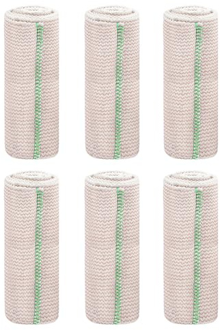 6pcs Soft Kompressionsbänder Set Baumwollbandband Klebeband Wunden Notfälle Muskelband Erste Wickelkompressionsverletzung Erholung Erholung