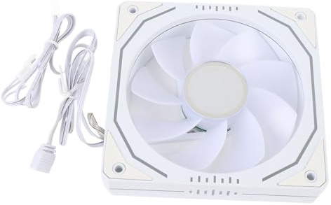 Topiky ARGB PWM CPU Fan with LED Light 9 Blades for Computer Case 800-1800RPM Control for PC Enthusiasts (Reverse Blades)
