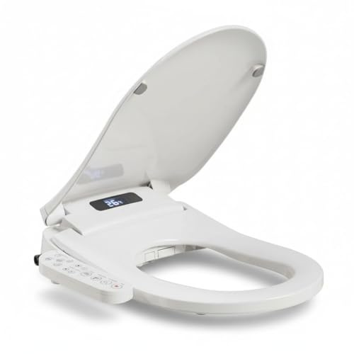 Nashi - Abattant de WC Intelligent avec Bidet Électrique | Siège Chauffant | Eau Chaude | Séchage à l'Air | Ouverture Automatique | Écran LCD (Forme en U)