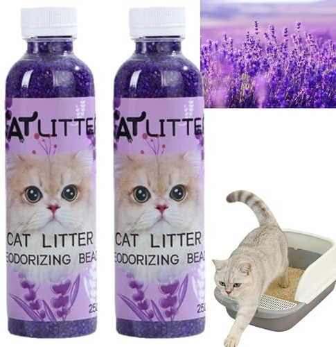 2PCS 250ML Cat Litter Box Deodorant,Odour Deodorizer Freshener,Cat Litter Smell Eliminator,Long Lasting Odour Eliminator for Cat Litter,Plant-Based Odor Eliminator for Cat,Air Freshener#Lavender