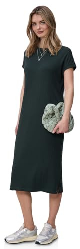 Street One Damen Midi-Kleid aus Jersey in Rippstruktur