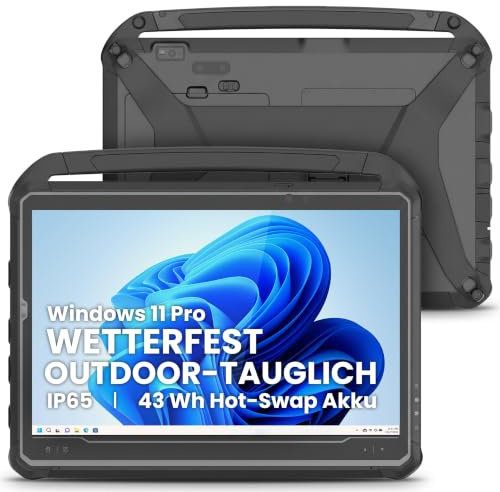 DT Research DT323RP - Rugged Industrie MIL Tablet - 13,3 - Core i5-13. Gen | Wechsel-Akku 43Wh - 16GB RAM/512GB SSD/4,6 GHz - IP65 wasserdicht - Sturzfest - Win11Pro - Front&Backcam - Hitze-/kältefest
