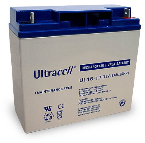 Wentronic Batterie plomb Ultracell 12 V 18 Ah Filetage M5 (Import Allemagne)