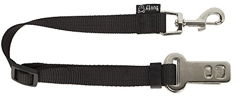 Bunty Dog/Cat Car Seat Belt Lead Restraint Harness Attachment Clip Adjustable Safety Travel Seatbelt for Car Van Pets, 30cm to 60cm Adjustable Length - Black