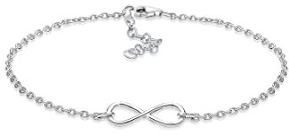 Elli Armband Feiner Damen Armschmuck mit Infinity Unendlichkeitszeichen Symbol in 925 Sterling Silber
