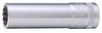 Bahco A7402DZ-19/32 3/8-Inch Bi-Hex Deep Length Socket, Silver, 19/32-Inch