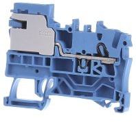 WAGO 1-Leiter-N-Trennklemme 4 mm² TS 35 2002-7114, Federzuganschluss, Thermoplast, blau