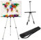 FiNeWaY 160CM Adjustable Artist Field Studio Telescopic Painting Easel Tripod Display White Board Stand – for Painting Poster Picture Canvas Art Indoor/Outdoor with Carry Bag