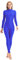 speerise Erwachsene, hoher Kragen, Reißverschluss, einteilig, Ganzkörperanzug, figurbetont, Jumpsuit für Damen, Königsblau, M