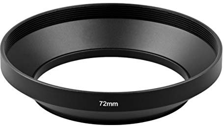Lens hood 72 mm screw thread for wide-angle lenses