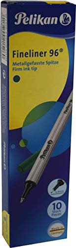Pelikan 943191 Fineliner 96® Grün, 10 Stück in Schachtel