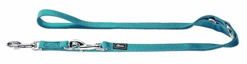 HUNTER Verstellbare Hundeführleine, Farbe: petrol, 3-fach verstellbar, robustes Nylon, pflegeleicht, Größe: 25/200
