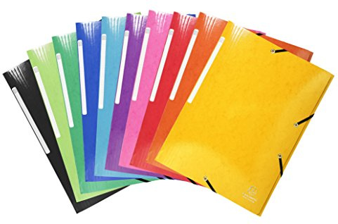 Exacompta elastic folders Iderama Maxi Capacity A4 600g/m² assorted