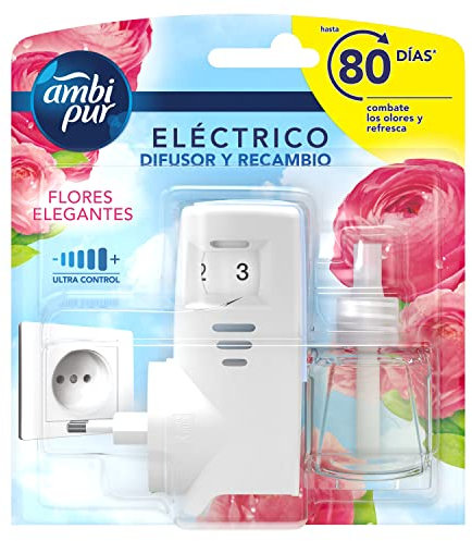 AMBIPUR Flores Elegantes Difusor Y Fragancia Para Ambientador Eléctrico - 21.5 ml